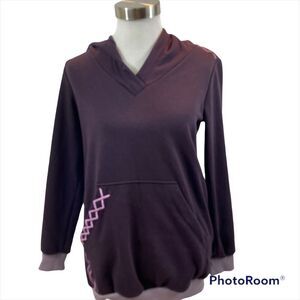 New with Tags Kimi + Kai Maternity Eggplant Colored Sweatshirt Hoodie size Small